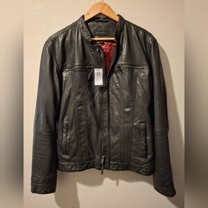 Men's Black Leather Jacket